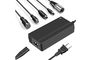 VOSSAZZ 42V 2A Replacement Charger for 36V Electric Scooter Ebike Lithium Battery, 5 in 1 Scooter Charger for Gotrax, Jetson, Swagtron, Brid, Segway, Razor, Sisigad, Xiaomi,Ninebot