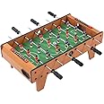 TALLO 27" Foosball Table, Wooden Football Game Set for Adults & Kids w/ 2 Footballs & 18 Soccer Keepers for Family Night, Game Room, Parties, Portable Tabletop Soccer Game