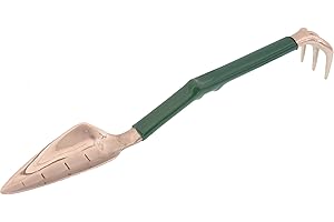 Tierra Garden Trake, Trowel and Rake Garden Hand Tool Combo, Lightweight & Durable Garden Tool with Comfortable Grip for Planting & Cultivating
