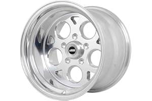 JEGS SSR Mag Wheel 15” x 10” | 5 x 4.5” Wheel Bolt Pattern Spacing | -25 mm Offset | 4.5” Backspacing | Polished Aluminum Finish | 3.27” Center Bore | Includes Center Cap