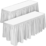 DecorRack 2 Pack Table Skirts, 29 in x 14 ft