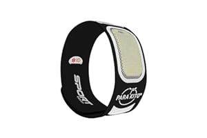 PARA'KITO Mosquito Insect & Bug Repellent Wristband - Waterproof, Outdoor Pest Repeller Bracelet w/Natural Essential Oils - Sport Edition (Black)