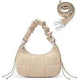WESTBRONCO Small Puffer Shoulder Bag, Quilted Crescent Crossbody Bags for Women Nylon Daily Purse, Womens Puffy Handbags