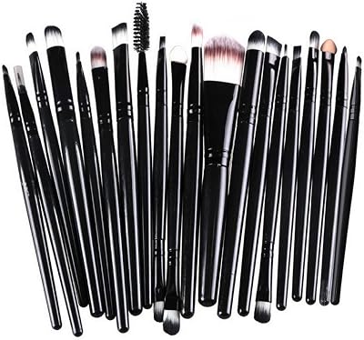 ZHIYE Makeup Brush Set 20 Pcs Professional Face Eye Travel Black