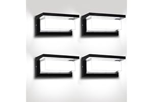 BIRITALO Porch Light Outdoor 18W 6000K Wall Sconce Aluminum LED Porch Lights Double-Layer Cover Exterior Light Fixtures Wall Mount 1800LM IP65 Waterproof for Hallway Backyard 4 Pack