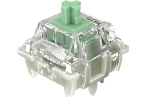 GATERON Baby Kangaroo 2.0 Keyboard Switches, Heavy Tactile RGB LED 5 Pin Green 22mm Dual-Stage Spring Factory Pre-lubed 59gf Key Switches for MX Mechanical Keyboard(35PCS)