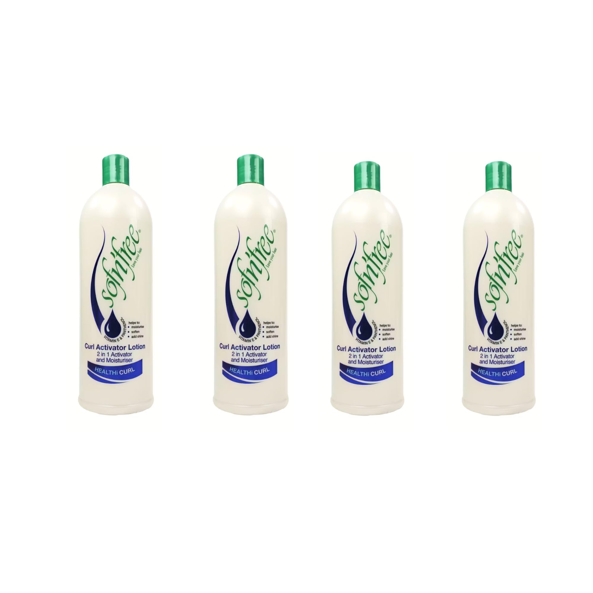 Sofn’Free Moisturizer & Curl Activator for Natural Hair, Soft Curls, and Waves 25.36 fl oz / 750ml (4 Pack)