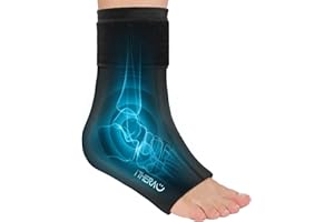 iTHERAU Ankle Ice Pack for Injuries Reusable- Gel Foot Ice Pack Wrap, Cold Pack Compression Therapy for Plantar Fasciitis, Sp