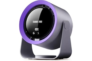 Yokye Desk Fan, USB Desktop Fan with LED Display & Long Battery Life, 100 Speeds, 90° Adjustable Head Tilt, 3-in-1 Powerful T