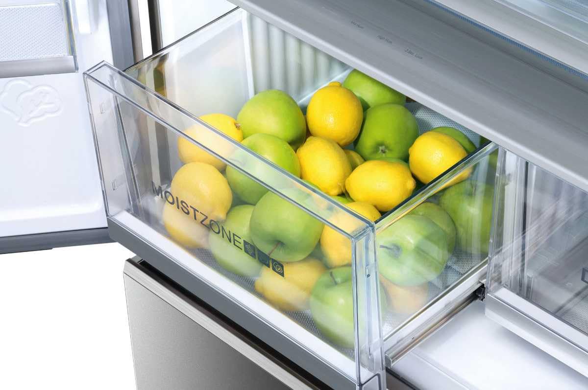 Haier French Door Kühl-Gefrierkombination I 83 cm Breite, 539 L I French Door Kühlschrank mit Eiswürfelbereiter, Touch & No Frost I Doppeltür Kühlschrank mit Gefrierfach I FD 83 SERIE 7 HB18FGSAAA 6