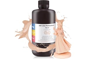 DEEPLEE ELEGOO ABS-Like Resin Rapid UV Curing 405nm Standard Photopolymer Resin ABS 3D Resin High Precision Non Brittle Non Toxic for LCD 3D Printer Beige 1000G