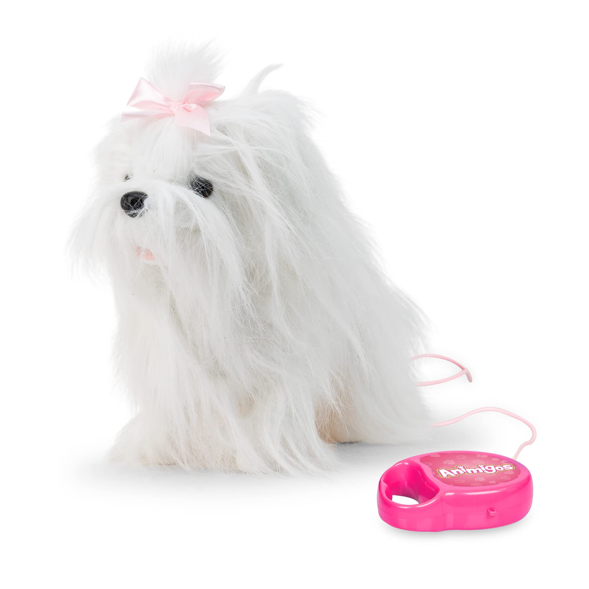 Animigos Walking White Dog With Lead