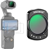 NEEWER Variable ND Filter Compatible with DJI Osmo Pocket 3 4 Xtra Muse | ND2-32 Filter, Magnetic, HD Action Camera Adjustable ND Filter, Limited Stops, 2 Screen Protectors Accessories, FL-50