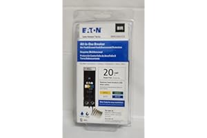 BIGMUMU BRN120A1CS / BRN120DF Eaton BR arc Fault/Ground Fault Circuit Breaker, All-in-One, 20A, 10 kAIC, Single-Pole, 120V,All-in-one