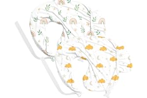 Littogoose Nursing Pillow Covers Compatible with Breast Feeding Pillow Nursing Pillow (2 Pack Covers-Pillow NOT Included)