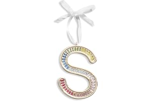 Mrchtmas 2024 Christmas Initial Ornaments | Christmas Letter S Ornaments for Christmas Tree|Hanging Christmas Ornament for Mother Best Friends Sister Wife|S-Color Ornament