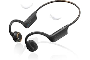 Carviki Bone Conduction Headphones,Skin-Friendly Design,IP67 Sweatproof Sports for Running Cycling Hiking with Mic,28H Playtime,Fast Charging,Open Ear Headphones Bluetooth 5.3 Wireless Earbuds
