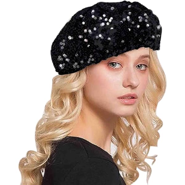 Bling Beret Hats for Women Color Paris Artist Cap  display picture 1
