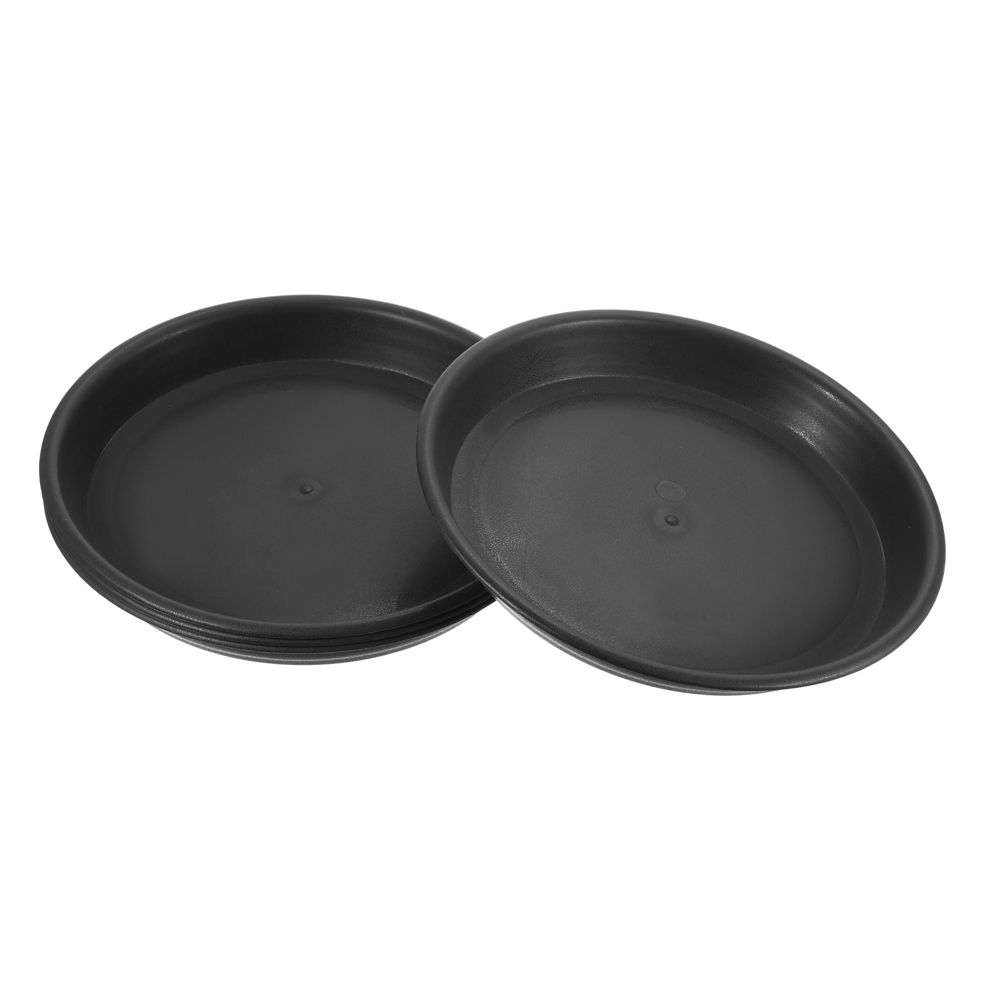 M METERXITY 4 Pack Planter Saucers - Plastic Plant Tray Flowerpot Drip Trays Round Apply to Outdoor/Garden (13.7 Inch/ 35cm, Black)