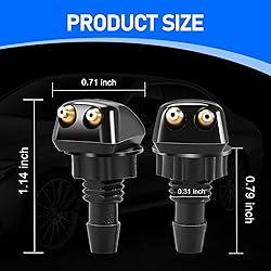 leediga 2 PCS Car Windshield Nozzle, 1.14" x