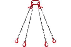 VEVOR Chain Sling, 5/16 inch x 10 ft Lifting Chains with Hooks, G80 Engine Chain Hoist Lifts, 11000 lbs/5 Ton Lifting Sling C