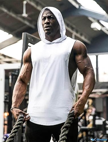 Coofandy Men's Workout Hooded Tank Tops Bodybuilding Muscle T