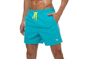 Rdruko Men's Swim Trunks Quick Dry Beach Board Shorts with Pockets