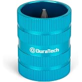 DURATECH Inner/Outer Tubing and Pipe Reamer, For 1/4" to 1-1/4" Pipe, Blue | Precision 40-Cutting Edge, Pipe Deburring Tool Ideal for Copper, Stainless Steel, PVC, Brass, Aluminum, Soft Metal Pipe