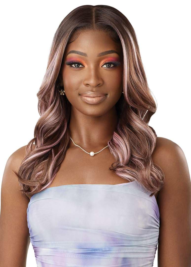Photo 1 of Outre Airtied 100% Fully Hand-Tied Wig - Human Hair Blend - Natural Wave 20" (CHOCOLATE SWIRL)