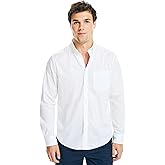 Nautica Mens Wrinkle Resistant Long Sleeve Button Front Shirt