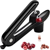 Cherry Pitter, Cherry Pit Remover Tool Cherries Corer Pitter for Cherry Jam | Olive Seed remover stones with lock design, Durable Cherries seed Corer with Hand-held Push (Black)