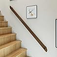 GSKD Wood Handrail Non-Slip Stair Handrail Wall Mounted Stair Railing Rustic Staircase Handrail Home Interior Loft Against The Wall Elderly Handrail