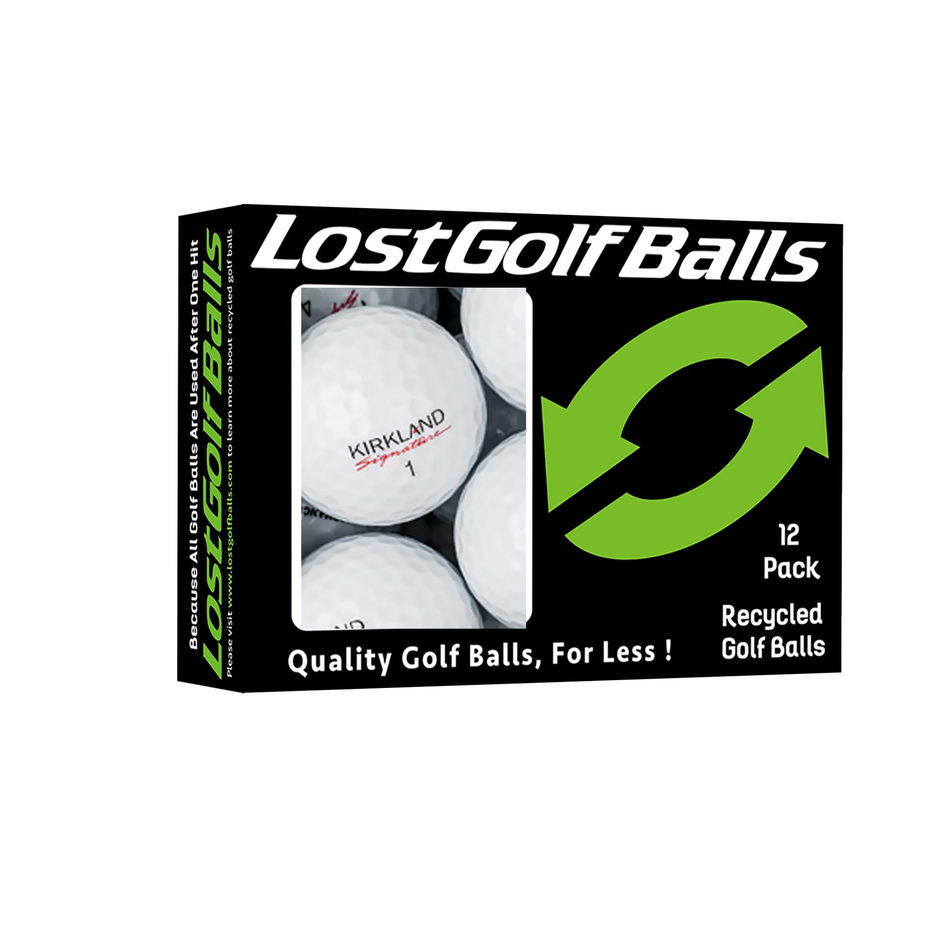 KIRKLAND SIGNATURE Golf Ball Mix - 12 Near Mint Quality Used Golf Balls (AAAA Signature Ksig 3-Piece 4-Piece Golfballs), White, One Size (12GNBX 2)