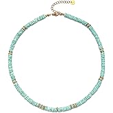 JURYLOO Puka Shell Necklace Summer Hawaiian Beach Surfer Seashell Necklace Beaded Choker Necklace for Women Men