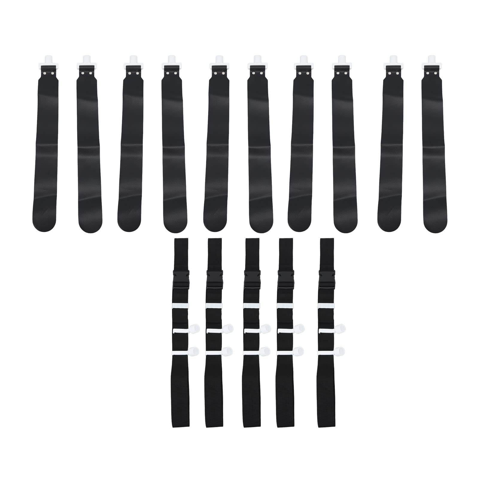 HERCHR 10Pcs Waist Flag, Adjustable Flag Football Games Kit 5Pcs PP Flag Football Belts Race Sport Game Waist Flag for Youth and Adults Training Equipment Outdoor Sport Training (Black)