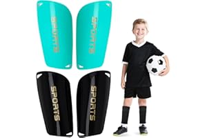 JAYRUIMICE 2 Pairs Soccer Shin Guards for Kids Teenagers Slide-in Shin Guards with EVA Padding & PP Shell–Extra-Lightweight Protective Shin Pads for Games Training & Extracurriculars