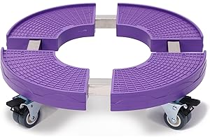 WOOYAN Purple Plant Caddy with Wheels Rolling Plant Stand with Casters, Heavy Duty Adjustable 15-20inch Large Plant Dolly Cart for Planter,Garden Tower, Plant Pots, Trash Can