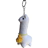 Alpaca KeyChain Handmade Backpack Pendant Car Keyring Handbag Decorations Women Bag Decors Animal Charm