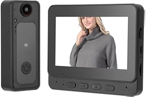 Video Doorbell, 4.3 Inch Display & 2 Way Intercom System, Auto Recording with 8MP Camera, 170° Wide Angle View, for Home Secu