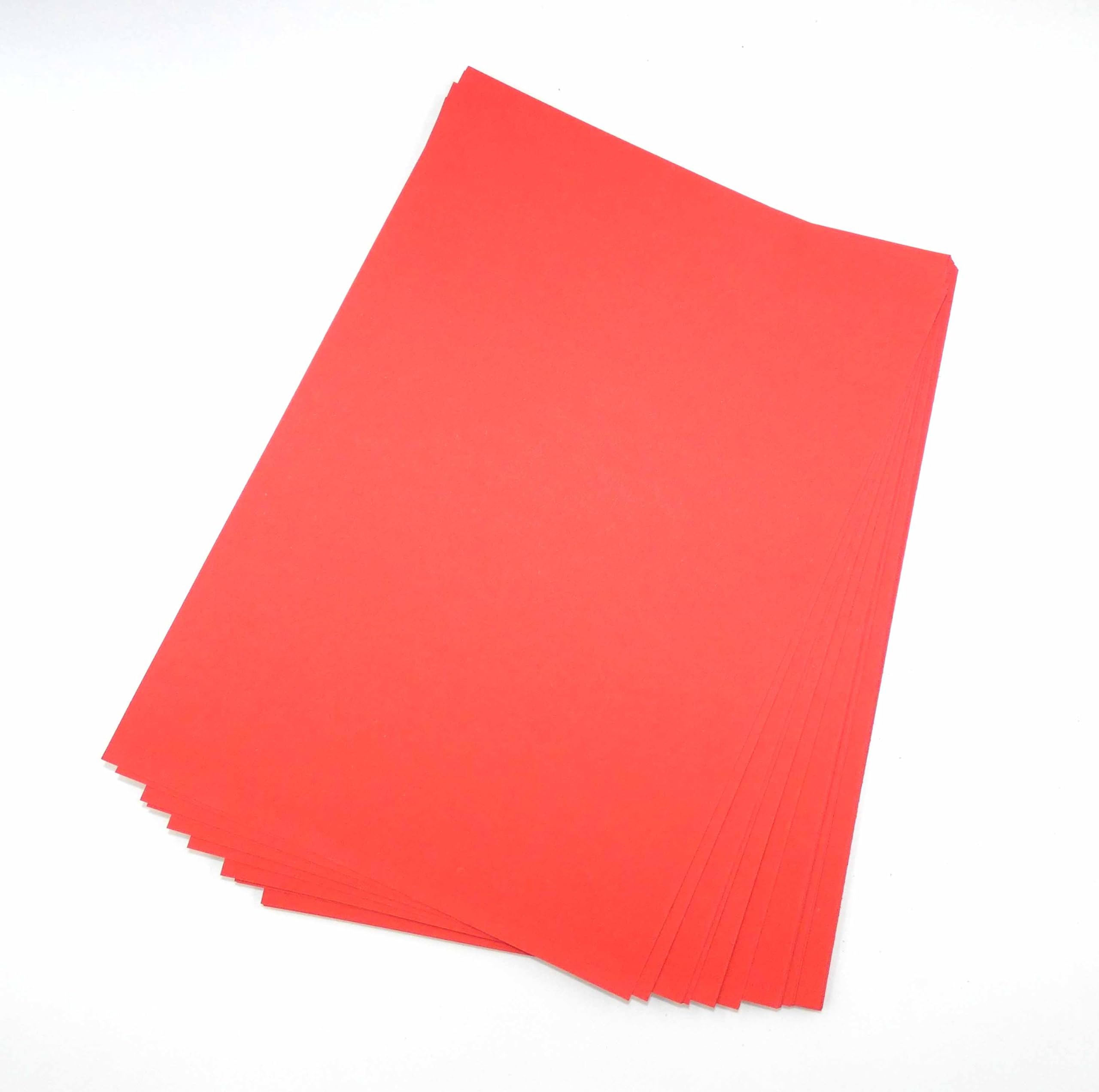 Sixstore A4 Coloured Paper, Card 50 Sheets Assorted Colours, Real 200GSM, Crafting and Decoratin, Art Paper (297 x 210mm) (Red)