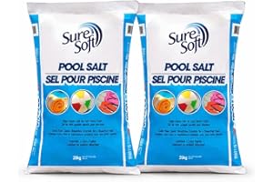 Pool Salt 20 kg (44 lb) – Pack of 2 (40 kg Total), High Purity Salt for Saltwater Pools & Spas, Fast Dissolving Crystals, for