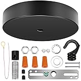 Canomo 5 Inches Black Center Hole Chandelier Canopy