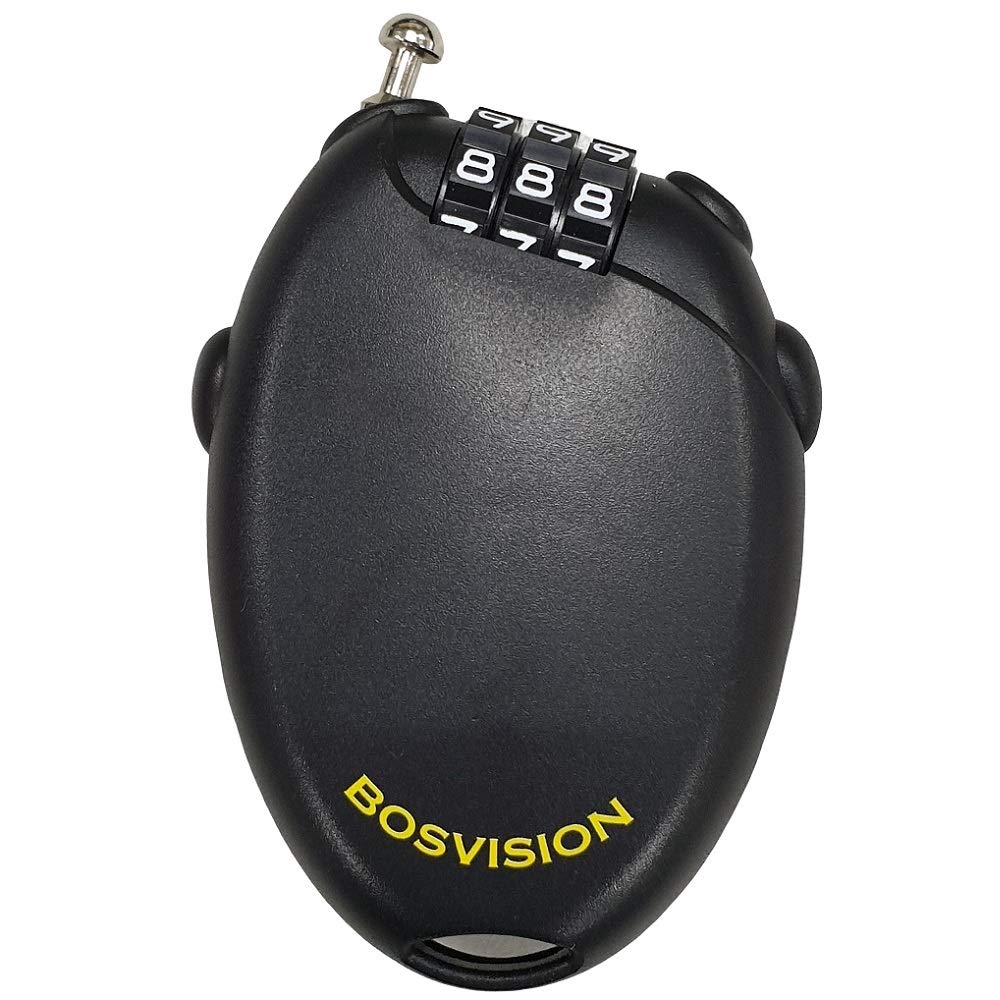 Bosvision Cable Locks [Combination Lock] [3 Digits] Ultra-Secure 73 cm Cable