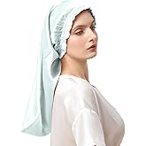 THXSILK Mulberry Silk Bonnet for Women Hair Bonnet with Elastic Band Soft Sleep Caps for Women
