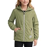 Reebok Girls Windbreaker Jacket - Lightweight Wind and Water Resistant Insulated Girls Jacket with Storm Cuff Sleeves & Hood