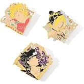 JJBA JoJo Anime Enamel Pins - Jotaro Jolyne Joseph Cosplay Brooch - Christmas Gifts for Kids Girls Teens Women Men