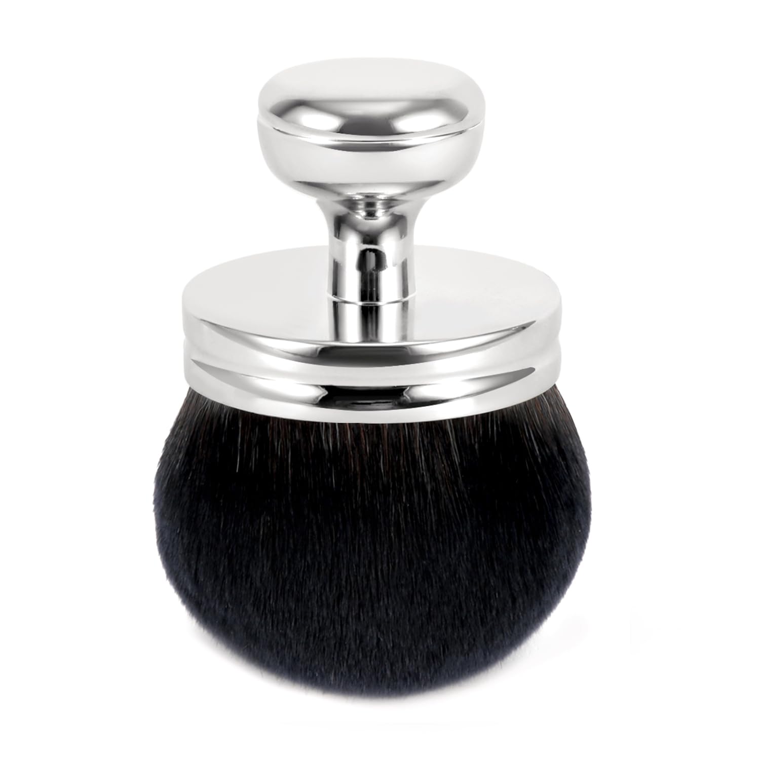 Extra Large Self Tanning Brush, Wide Head Body Makeup Brush Oval Self Tan Back Applicator Bronzer Self Tanner Blend Brush for Kabuki Sunscreen Foundation Face Legs (Silver)