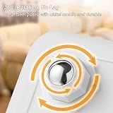 YSDMY 8 Pcs Self Adhesive Castors 20mm White 360° Rotation with 2 Holes view 4