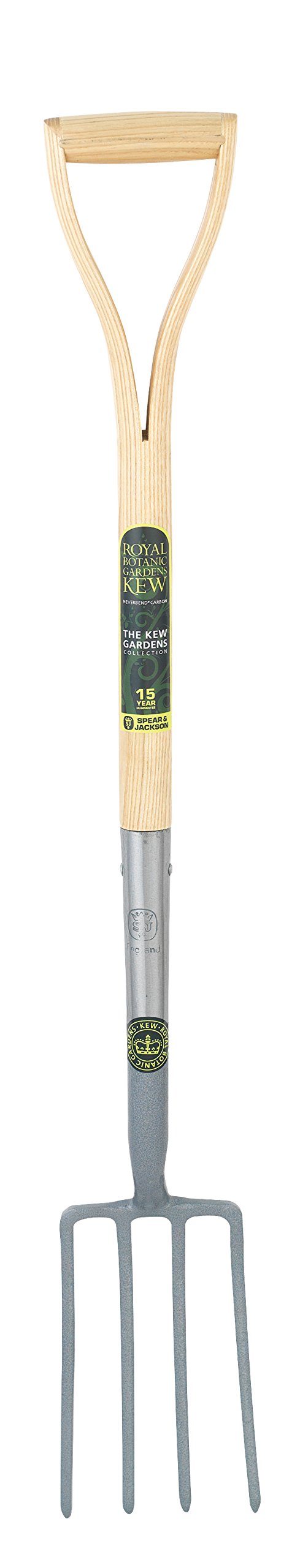 Spear & Jackson 1684SYDKEW Kew Gardens Collection Solid Forged Carbon Steel Border Fork
