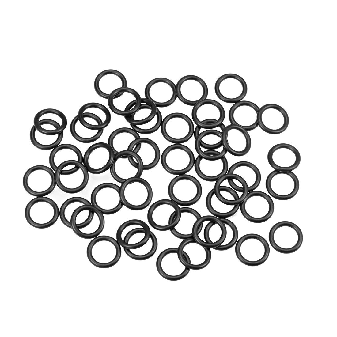 sourcing map Nitrile Rubber O-Rings 16mm OD 11mm ID 2.5mm Width, Metric Nitrile Rubber Sealing Gasket for Automotive Machine Plumbing, Pack of 50